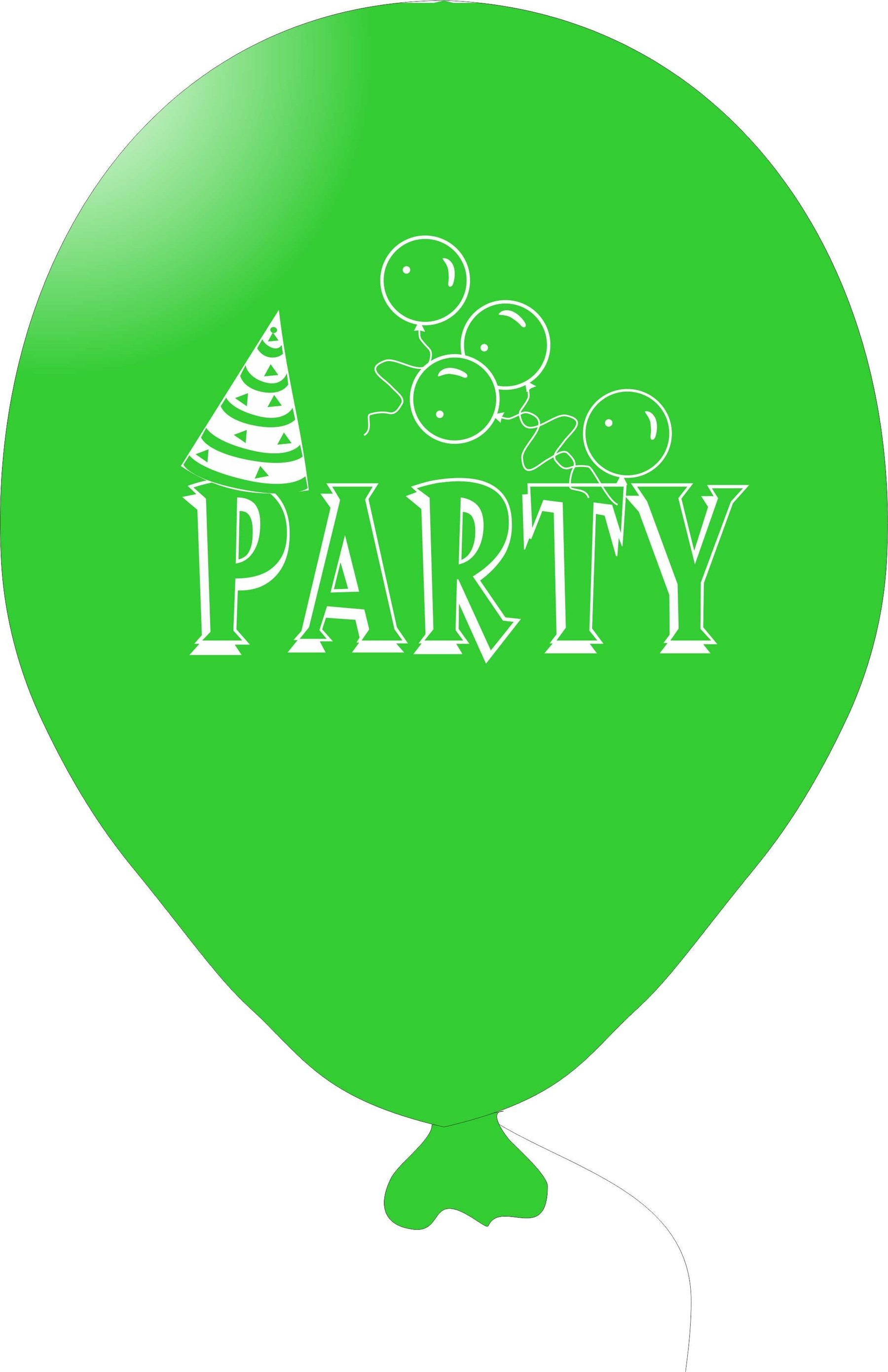 Balónky PARTY zelené 1 ks