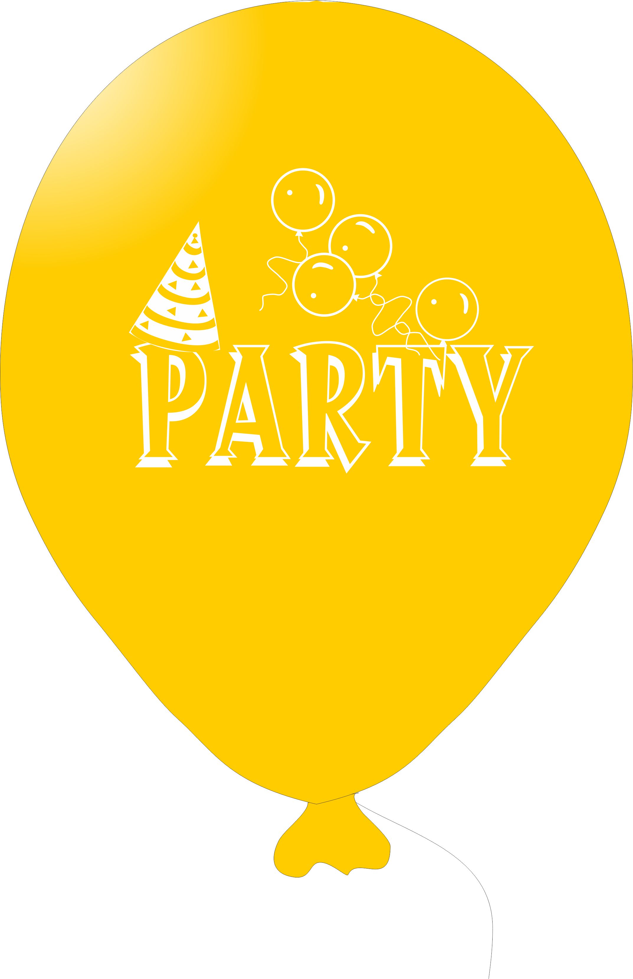 Balónky PARTY žluté 1 ks