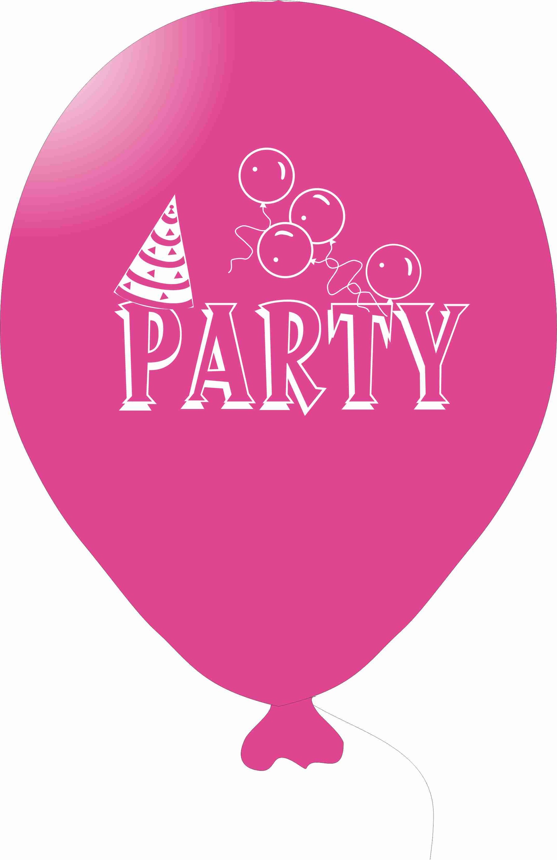 Balónky PARTY růžové 1 ks