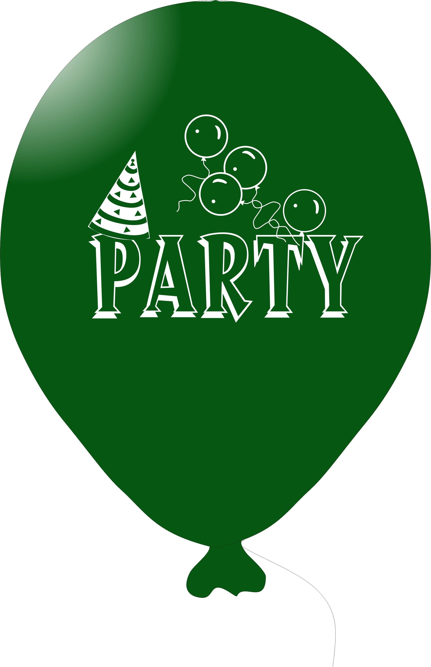 Balónky PARTY tmavě zelené 1 ks