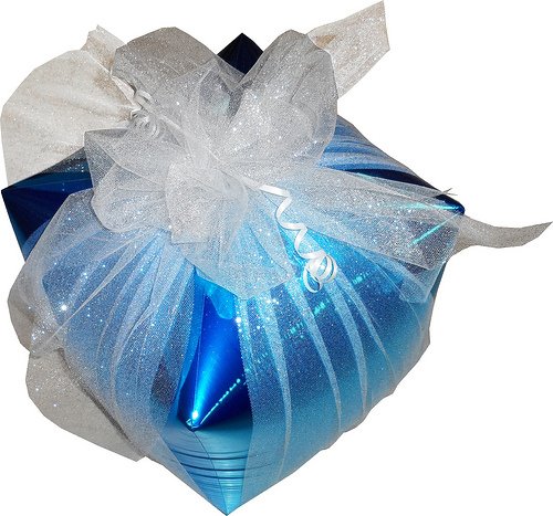Foliový balónek kostka modrá 38 cm