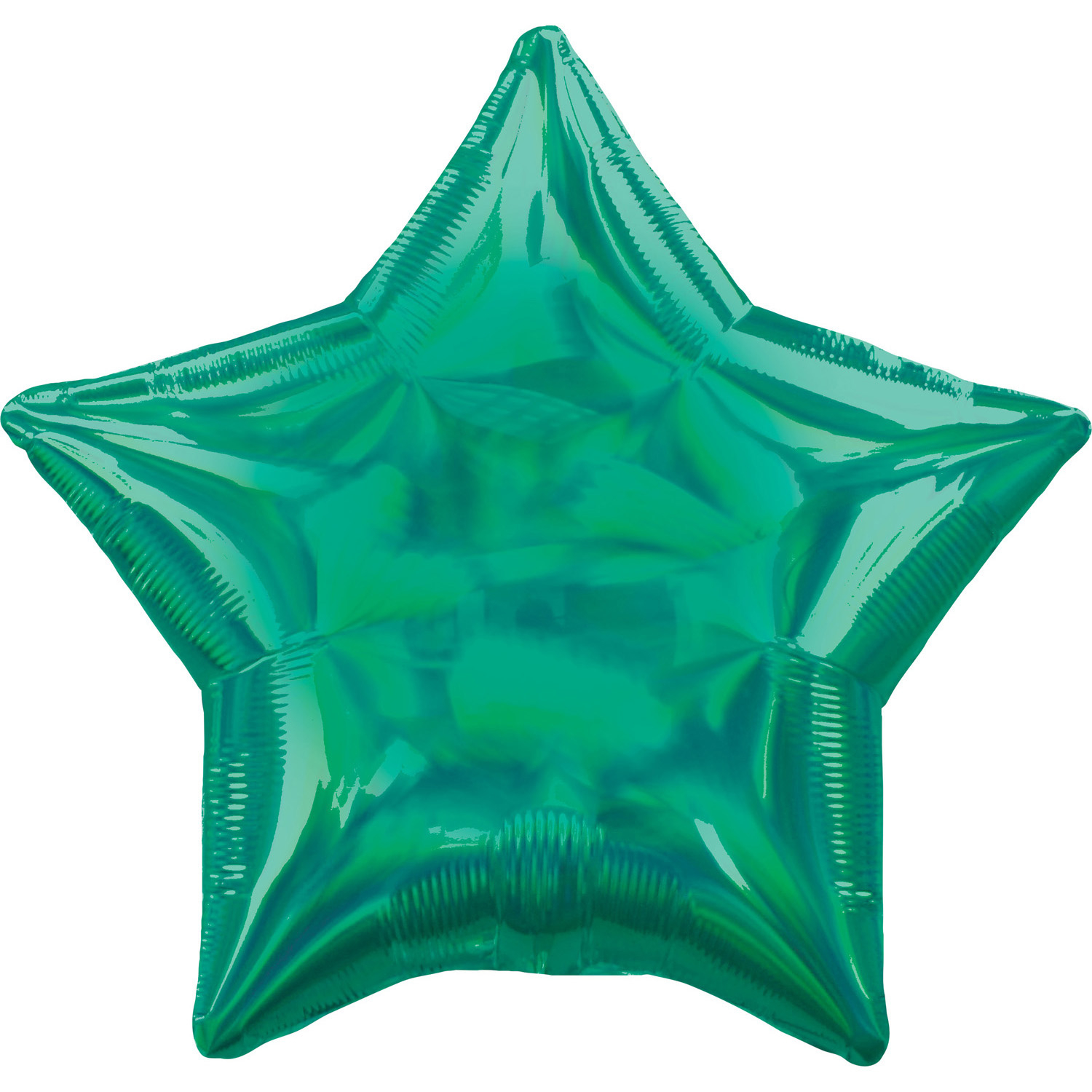 Balónek hvězda holografická zelená