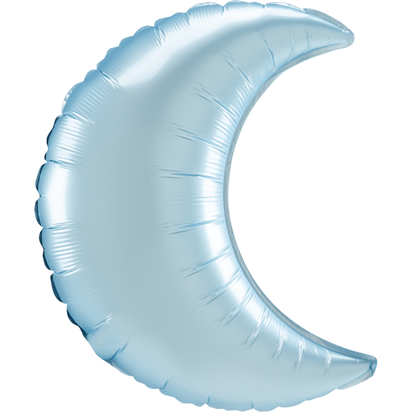 Fóliový balónek měsíc satén světle modrý 66 cm