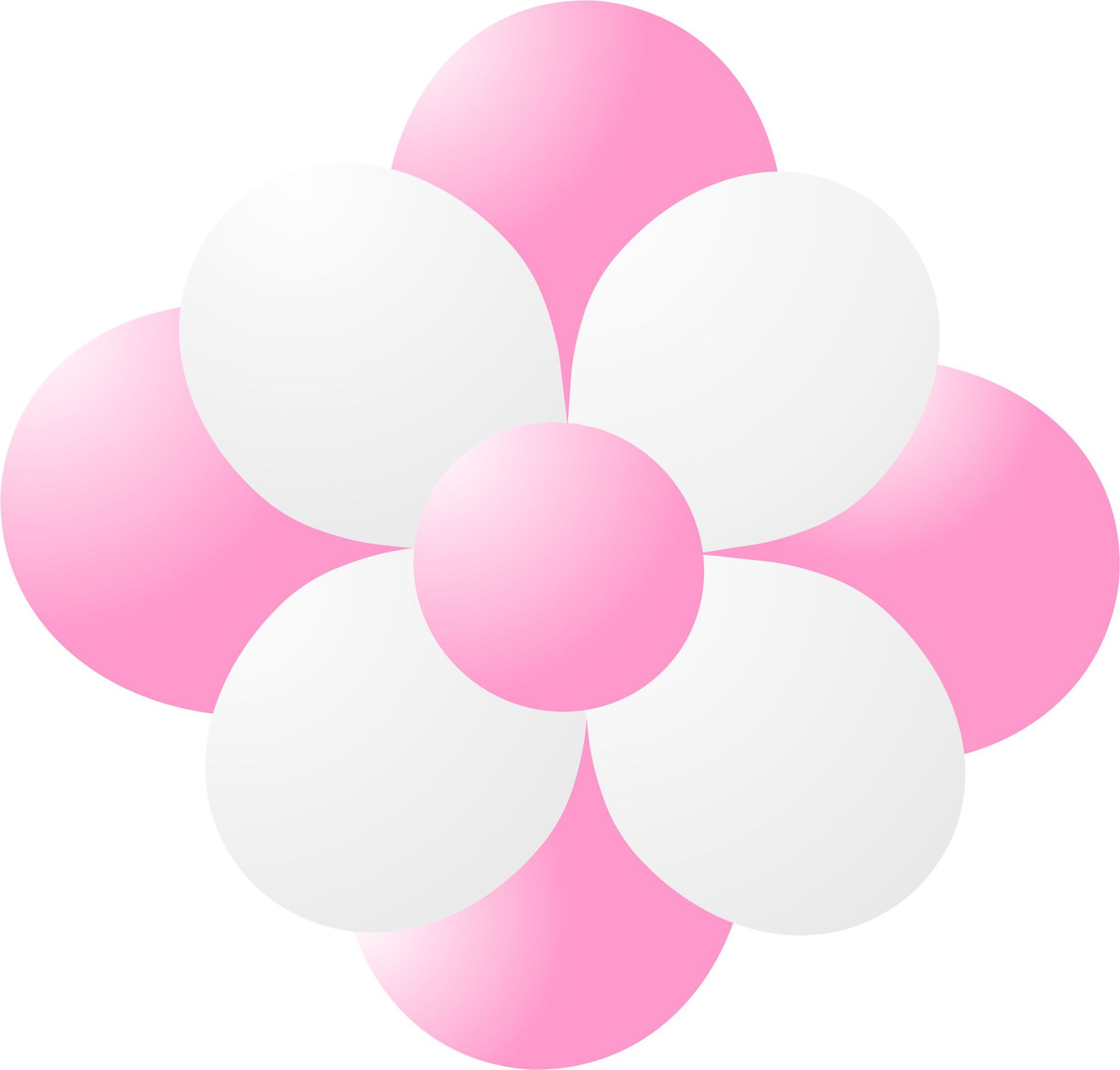 Balónky kytka světle růžová
