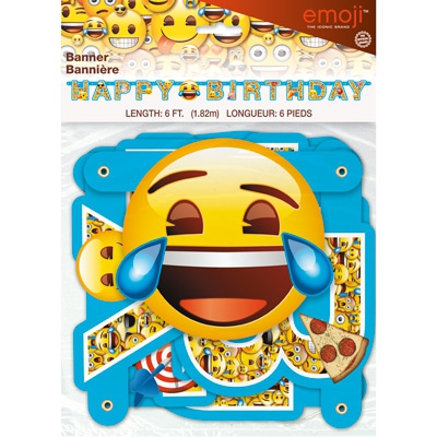 Emoji šťastné narozeniny nápis 1,82m x 15cm