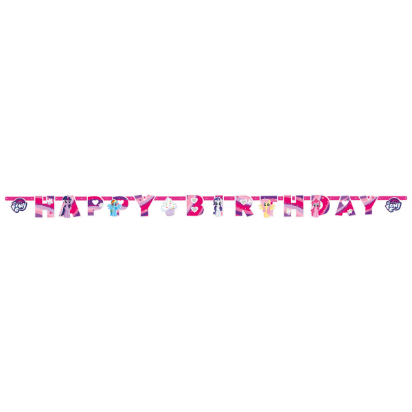 Nápis šťastné narozeniny My Little Pony 200 cm x 15 cm 