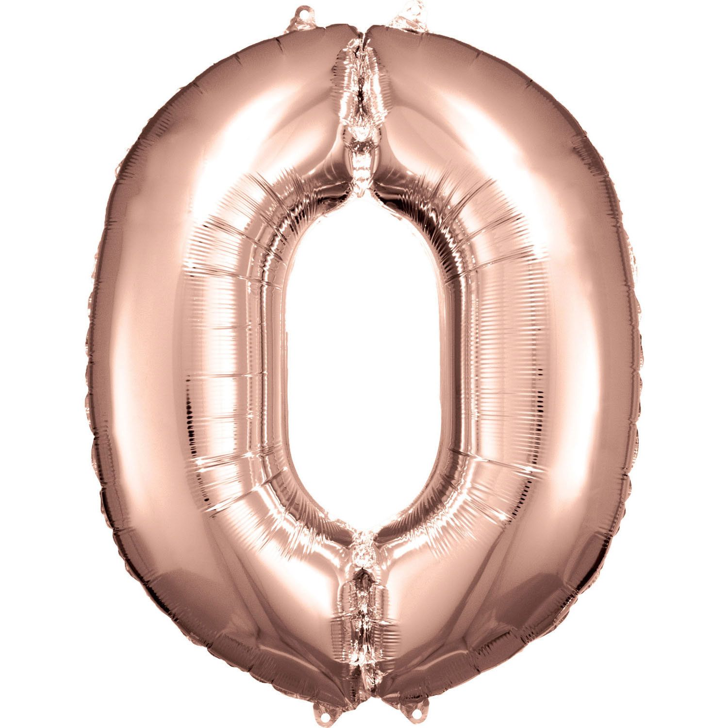 Balónek fóliový narozeniny číslo 0 růžovo-zlaté 86cm