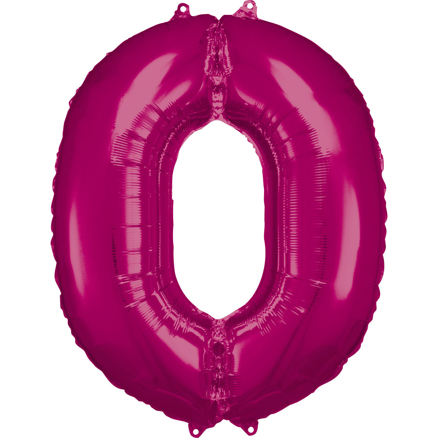 Balónky fóliové narozeniny číslo 0 růžové 86cm