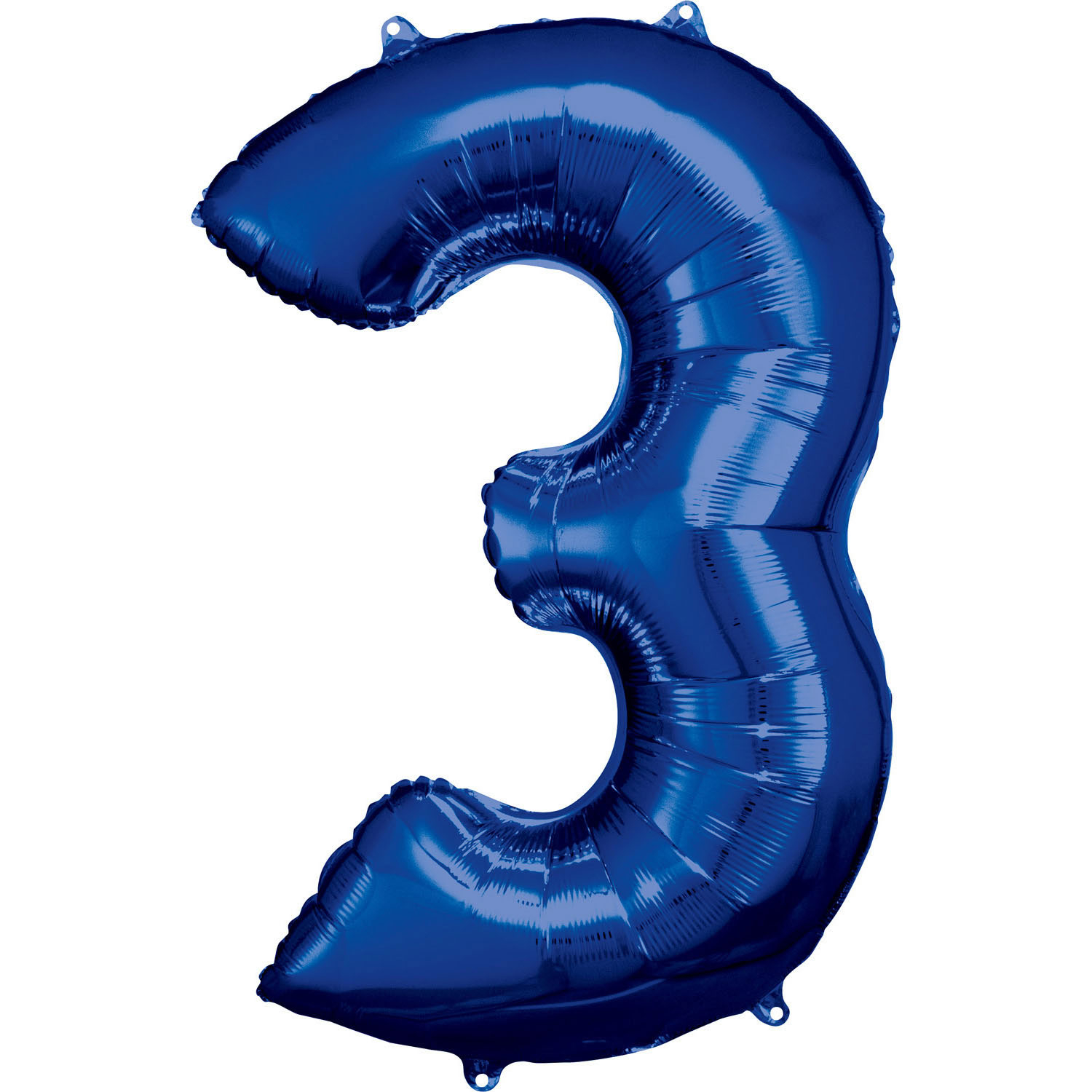 Balónky fóliové narozeniny číslo 3 modré 86cm