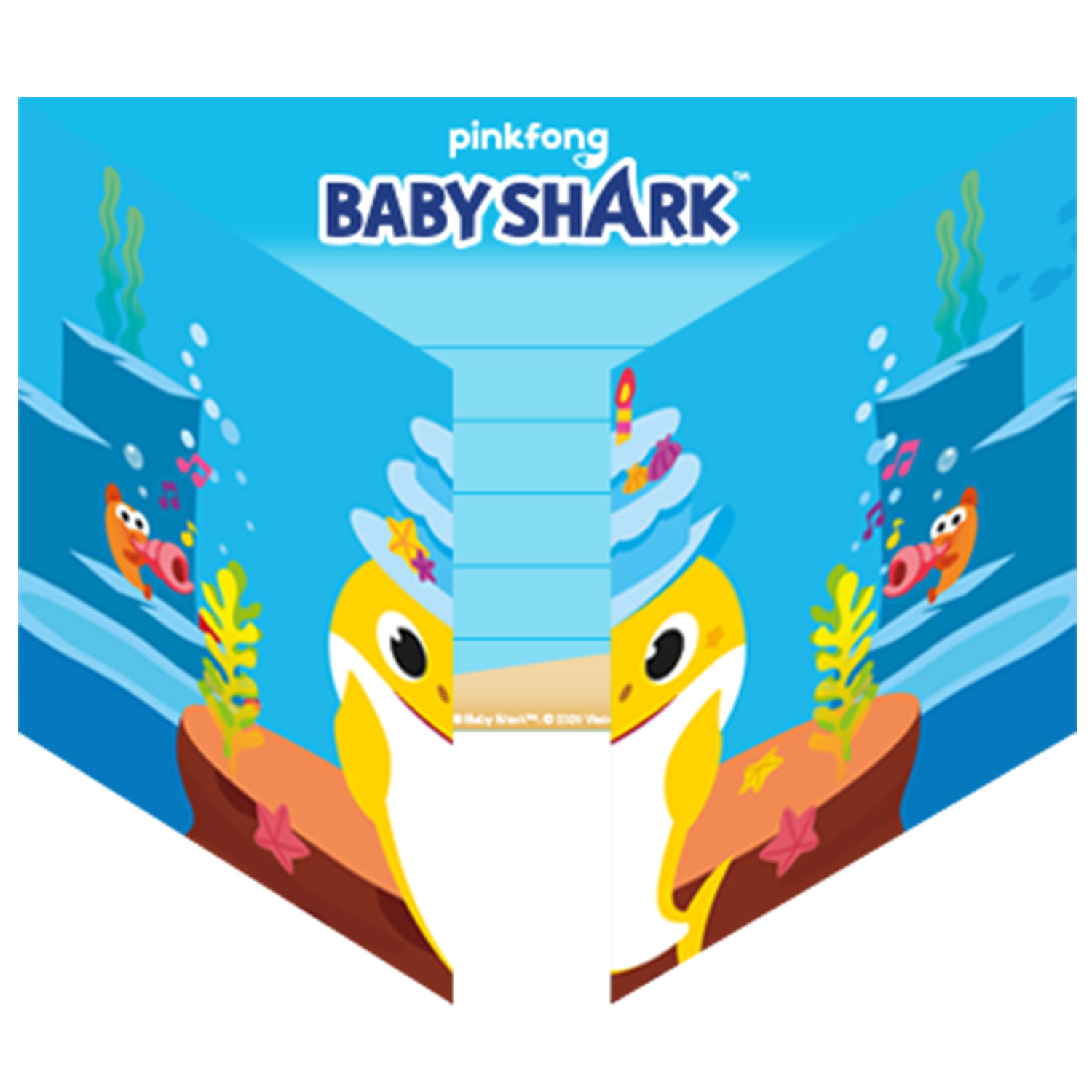 Baby Shark pozvánky na narozeniny 8 ks