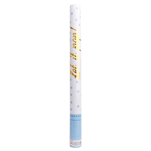 Vystřelovací konfety světle modré 60 cm