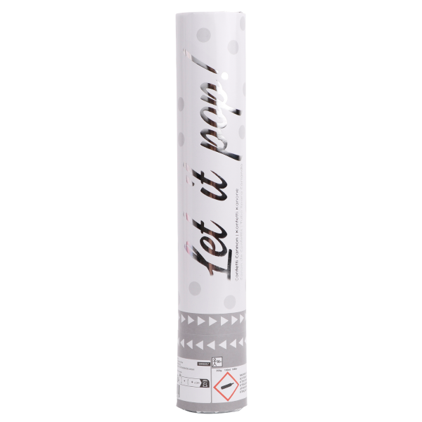 Vystřelovací konfety bílé 28 cm