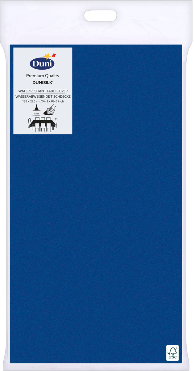 Ubrus modrý Dunisilk® 138 cm x 220 cm