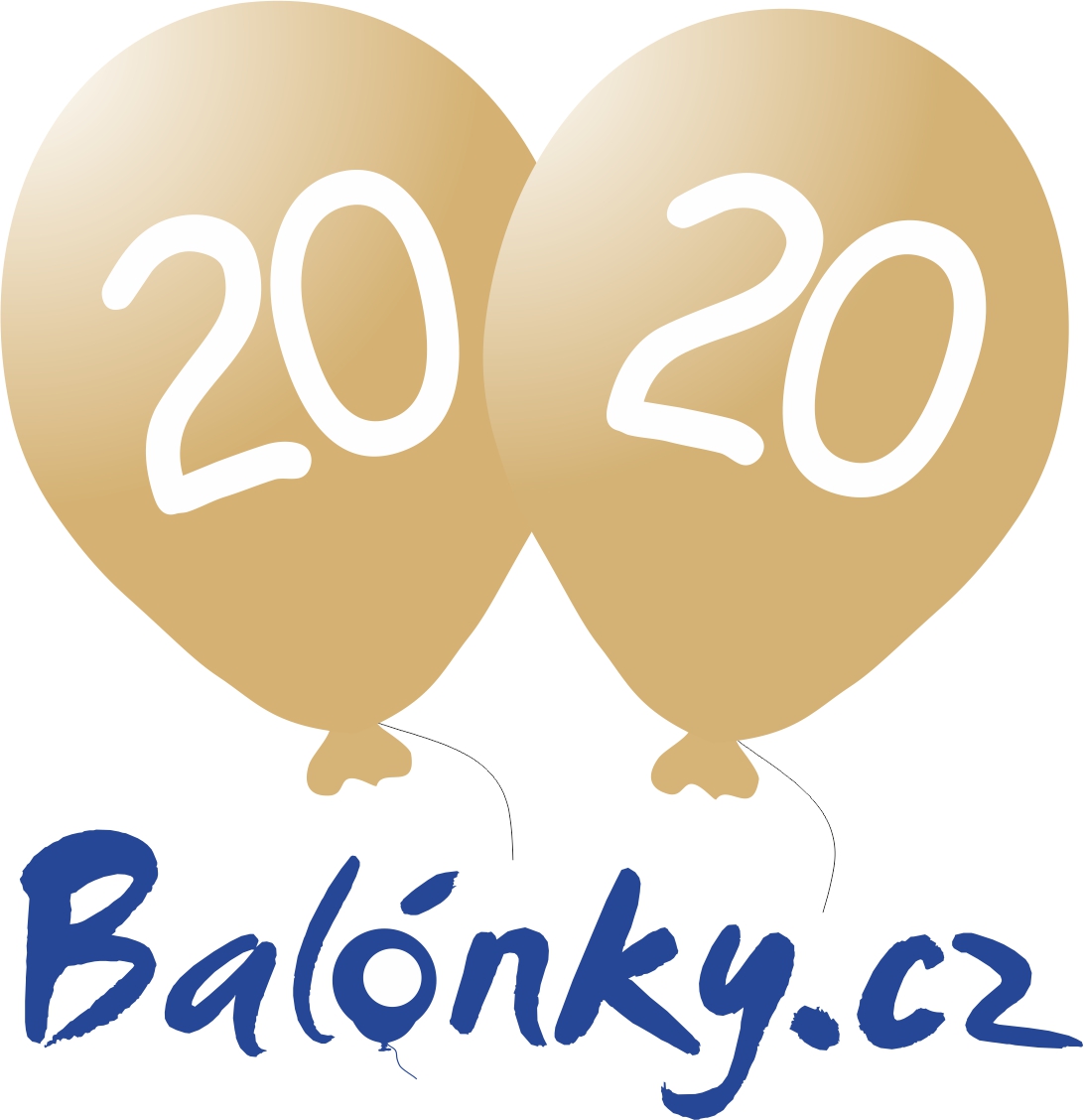 Narozeninové balónky 20 zlaté 