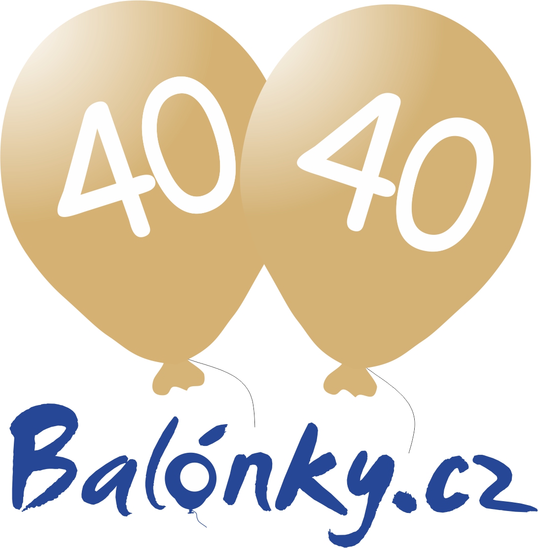 Narozeninové balónky 40 zlaté 5ks
