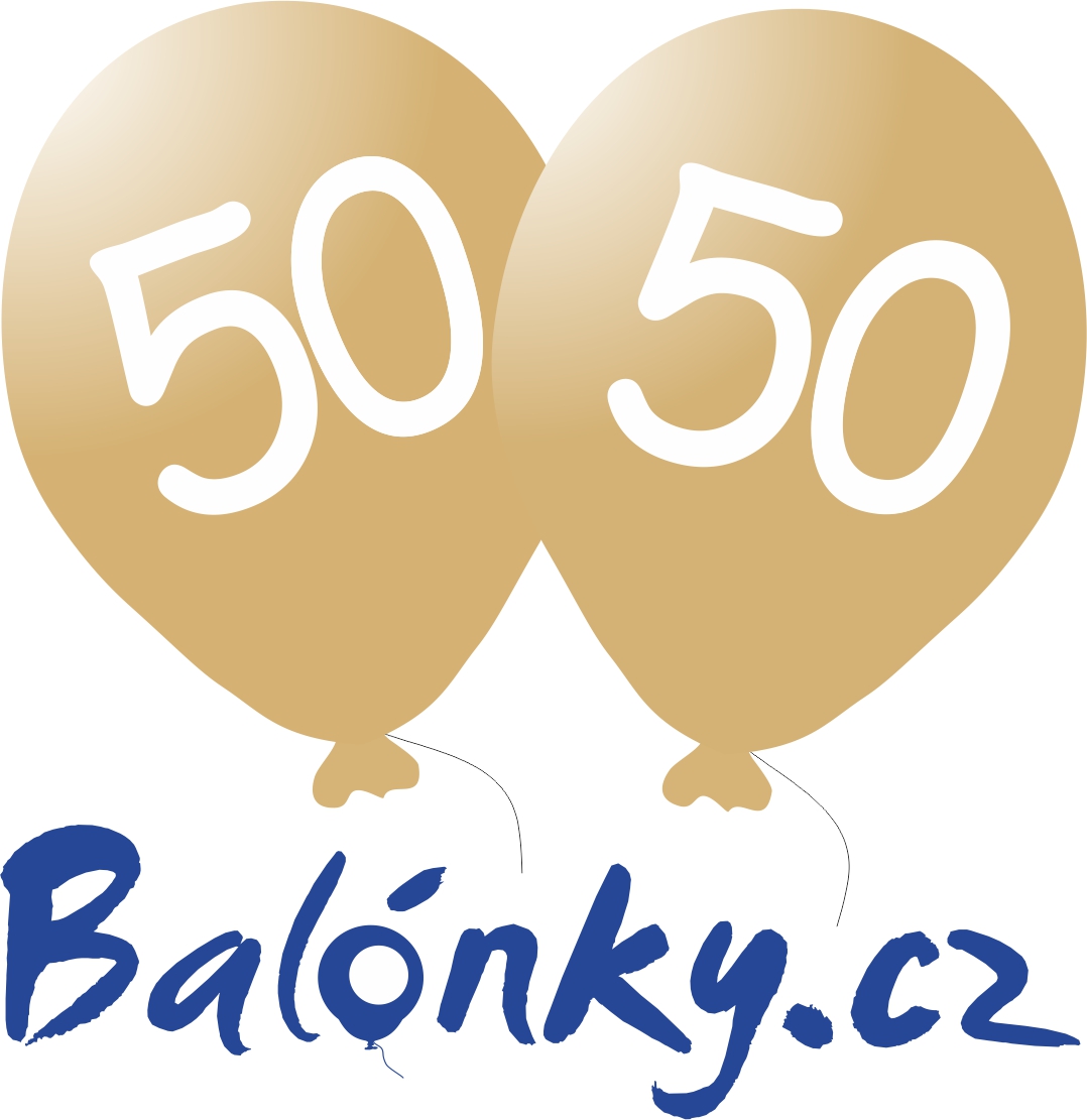 Narozeninové balónky 50 zlaté 5ks