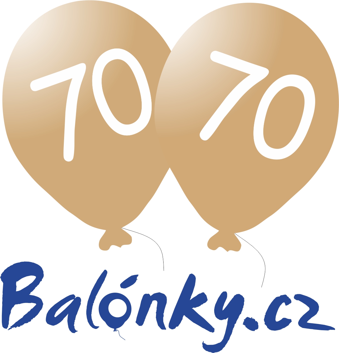 Narozeninové balónky 70 zlaté