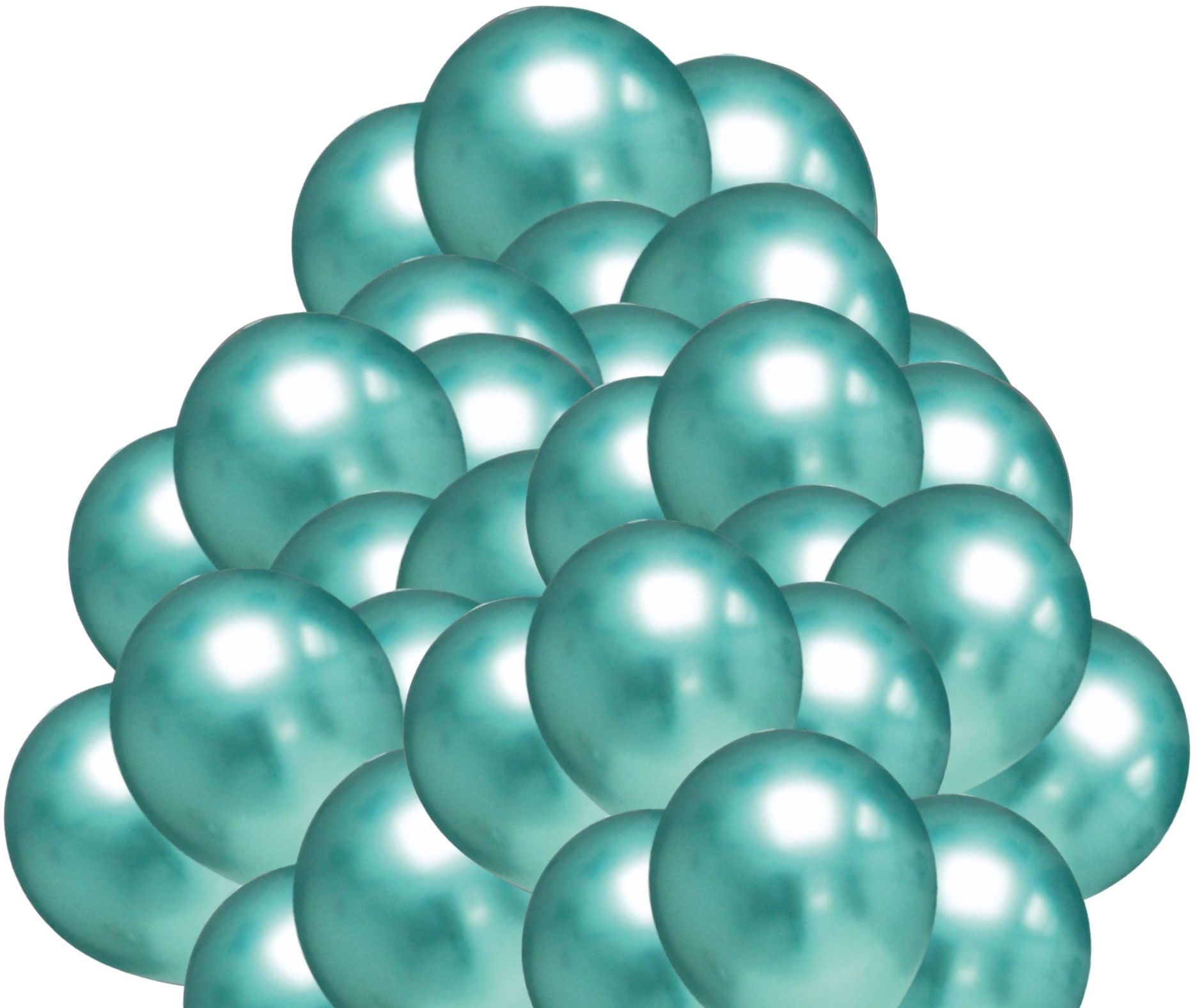 Balónky chromové zelené 50 ks 30 cm