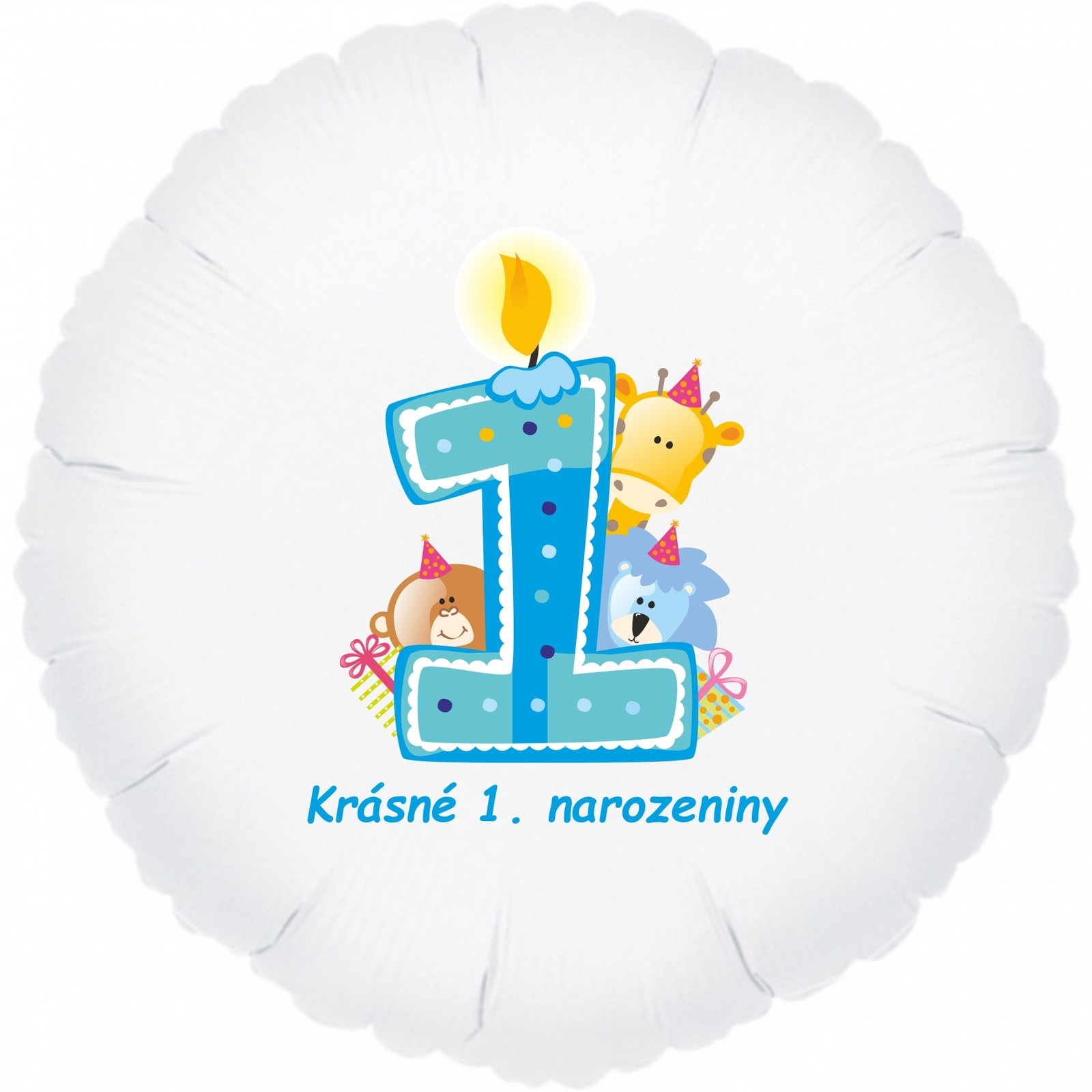 Krásné 1. narozeniny fóliový balónek kruh pro kluky