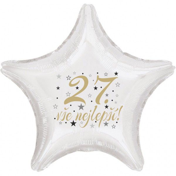 27. narozeniny balónek hvězda 