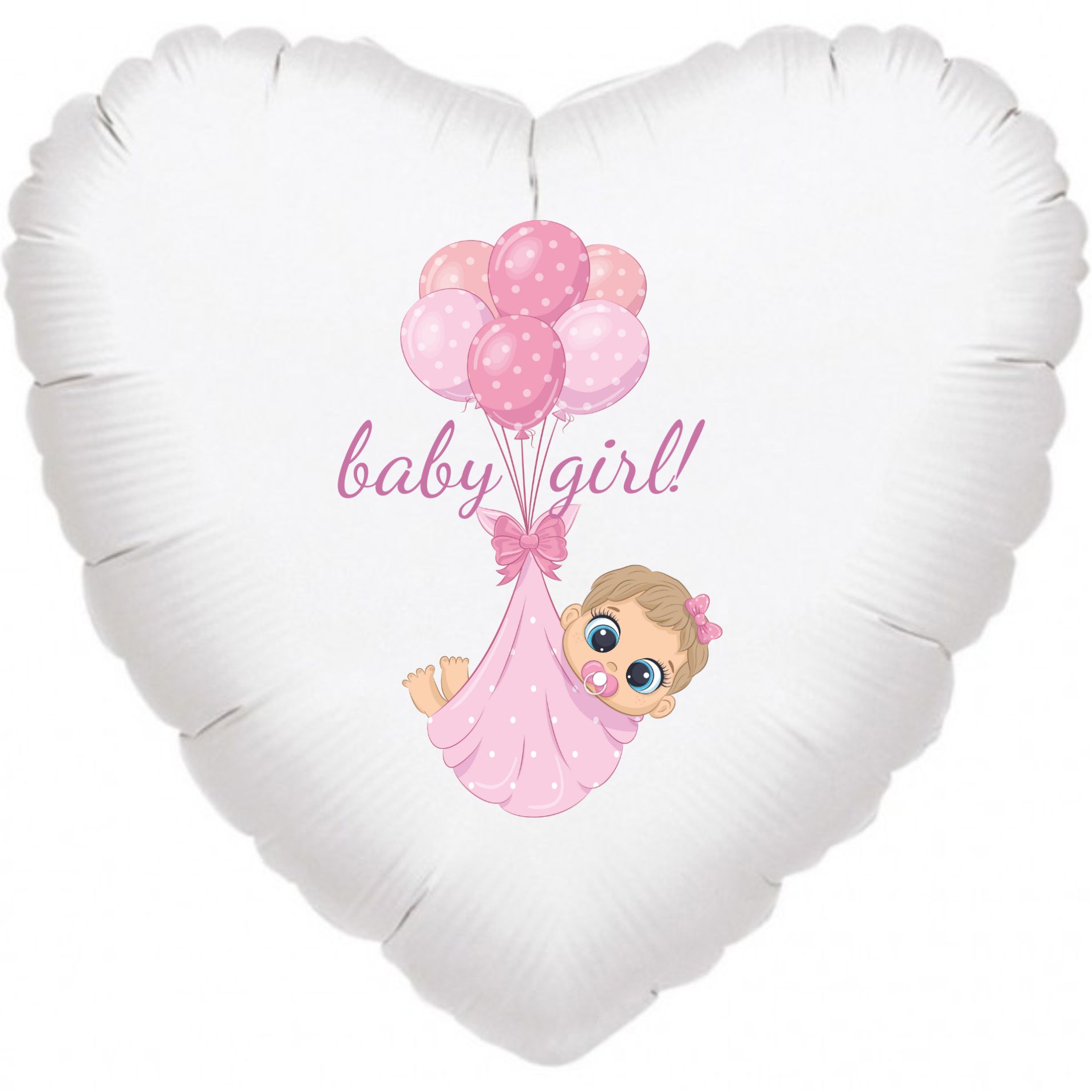 Baby girl srdce balónek