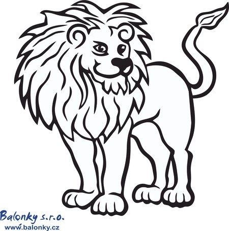 Velký lev - omalovánka