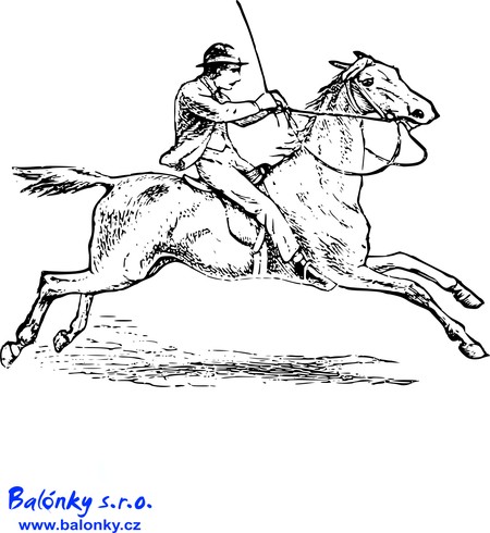 Omalovánky kůň běžící