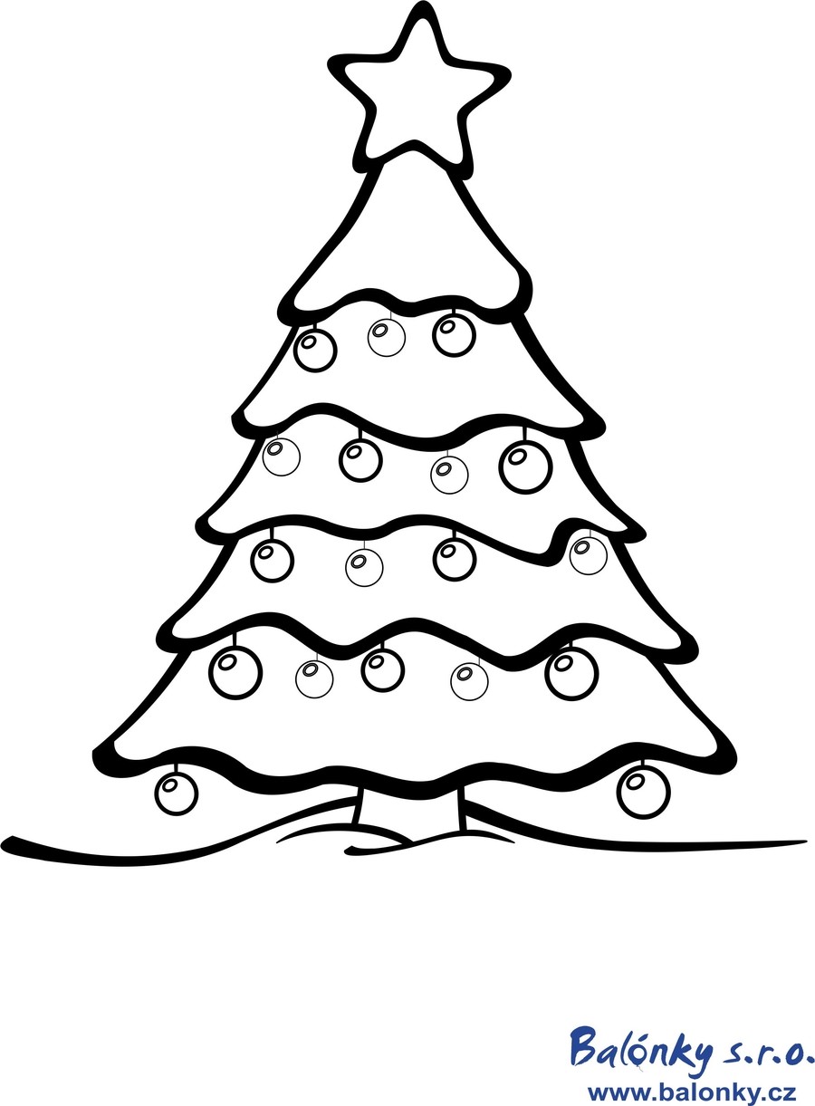 Vánoční stromek - omalovánky