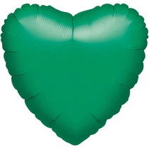 Balónek srdce foliové zelené 
