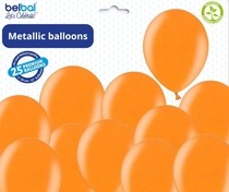 Balónky oranžové metalické - 081 BRIGHT ORANGE - 50 ks