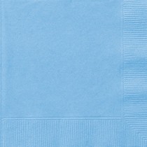 Ubrousky světle modré 20 ks 2-vrstvé 33 cm x 33 cm
