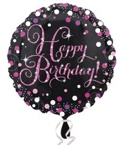Šťastné narozeniny foliový balónek 43 cm