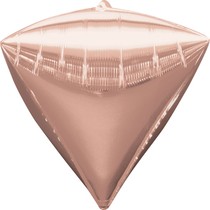 Diamant růžovo-zlatý balónek foliový 38 x 43 cm