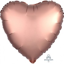 Balónek srdce foliové satén Copper 