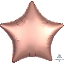 Balónek hvězda foliová satén Copper 