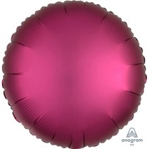 Balónek kruh satén tmavě růžový 