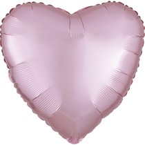 Balónek srdce foliové satén světle růžové