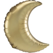 Fóliový balónek měsíc satén zlatý 66 cm 