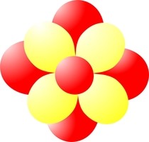 Balónky kytka červeno-žlutá