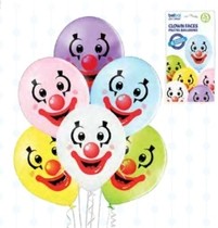 Klaun balónky 5 ks 30 cm mix barev