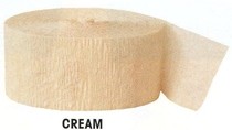 Krepový papír Cream 24,6m x 4,4cm