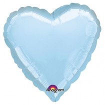 Balonek foliový srdce Blue Metallic Pearl