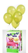 Helium Balloon time + balónky světle zelená 30ks
