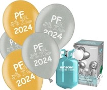 Helium Balloon time, PF 2023 balónky Metallic zlaté a stříbrné mix 25 ks 