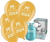 Helium Balloon time, PF 2023 balónky Metallic zlaté 25 ks 