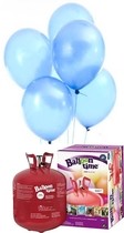 Helium Balloon time + balónky světle modré 50ks