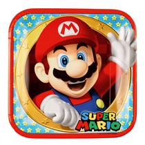 Super Mario talíře 8ks 23cm x 23cm