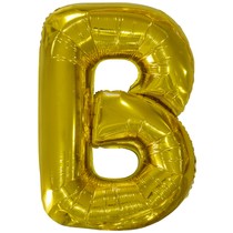 Písmeno B zlatý foliový balónek 86 cm
