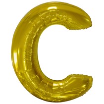 Písmeno C zlatý foliový balónek 86 cm