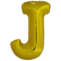 Písmeno J zlatý foliový balónek 86 cm